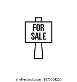 For sale sign icon vector illustration logo template. for any purpose