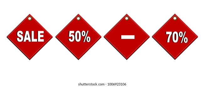 Sale sign and label set vector for designer labels and leaflets.