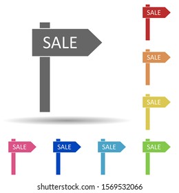 Sale sign in multi color style icon. Simple glyph, flat vector of web icons for ui and ux, website or mobile application