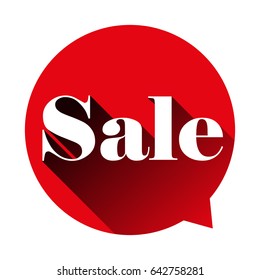 Sale sign speech bubble