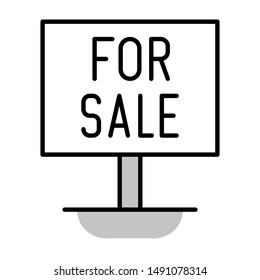 sale sign thin line vector icon