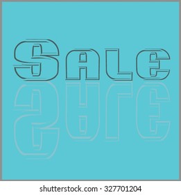 Sale sign, typographic colorful background. Vector illustration.