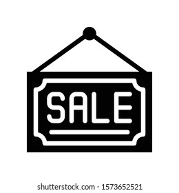 Sale sign vector, Black friday related solid style icon