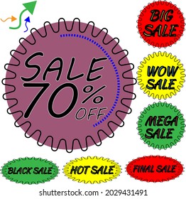 Sale sign vector illustration discount announcement