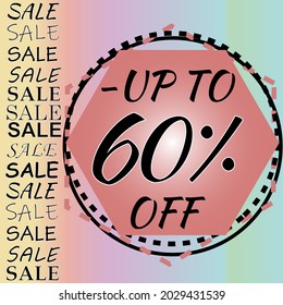 Sale sign vector illustration discount announcement