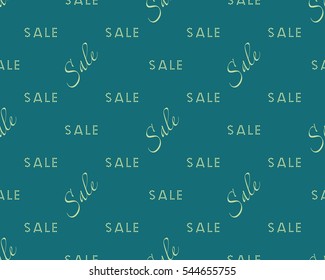 Sale simple background Blue and green color Sale background Closeout seamless pattern, Clearance wallpaper Selloff and Sellout theme Vector illustration 