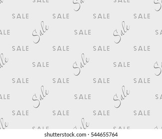 Sale simple background Gray color Sale background Closeout seamless pattern, Clearance wallpaper Selloff and Sellout theme Vector illustration 