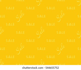 Sale simple background Orange and yellow color Sale background Closeout seamless pattern, Clearance wallpaper Selloff and Sellout theme Vector illustration 