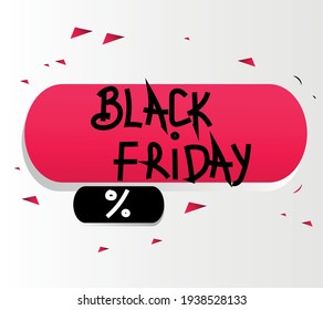 vector de eslogan de venta. imagen plana del anuncio de venta del viernes negro
