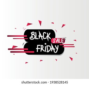 vector de eslogan de venta. imagen plana del anuncio de venta del viernes negro