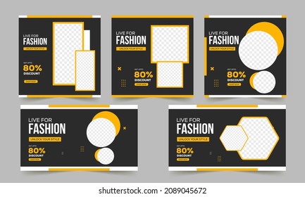Sale Social Media Banner Templates, Clothing Stores Banner ads design