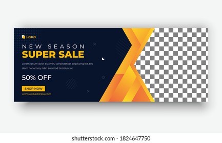 Sale Social media Cover page Design Template, Editable Timeline Cover Post Template,Social Media Banners for Digital Marketing. Promotion Brand Fashion super, mega, flash sale banner.Website ad design