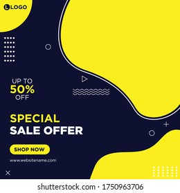 Sale social media post or banner template