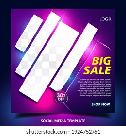 Sale social media post or banner template