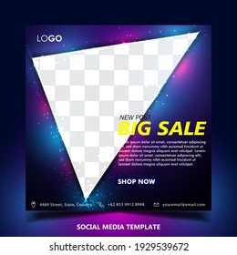 Sale social media post or banner template