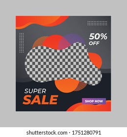 Sale social media post design template 01