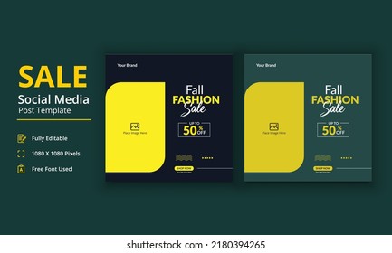 Sale Social Media Post Template, Fall Fashion Sale Social Media, Mega Sale Banner, Super Sale Banner