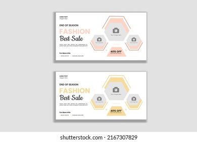 Sale social media posts and web banner vector template