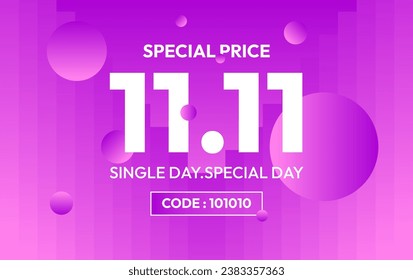 Sale Special 11.11 Design for Advertising	