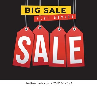Sale Special discount, Flat design