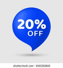 Sale special offer 20 percent off final reduction banner. Vector illustration