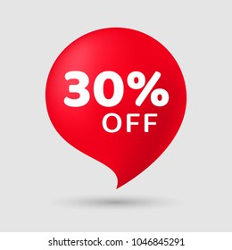 Sale special offer 30% off final reduction banner. Vector illustration