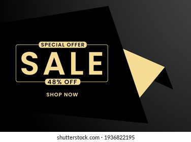 Sale special offer 48% off Shop Now, 48 percent Discount sale banner vector illustration