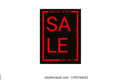 sale special offer. 50% off. Banner.