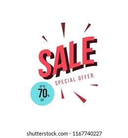 Sale Special Offer up to 70% off Vector Template Design Illustration