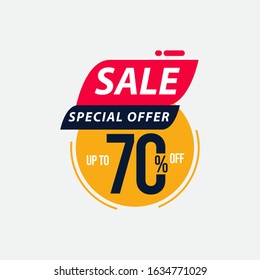 Sale Special Offer up to 70% off Limited Time Only Vector Template Design Illustration