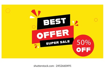 Sale and special offer banner vector illustration.