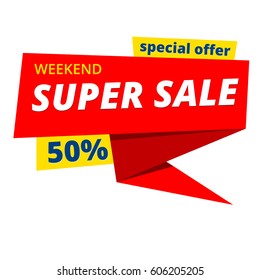 Sale special offer banner Vector illustration