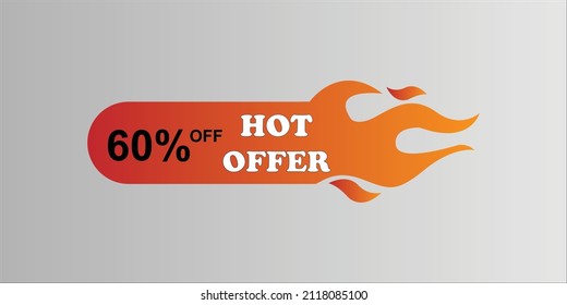 Sale and special offer. Hot 60% off. Vector illustration.