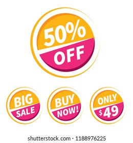 Sale and special offer tag, price tags, Sales Label, Vector illustration.