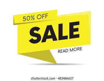 Sale, special offer web banner and poster, background. Read more place. Vector illustration.