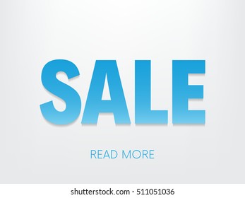 Sale, special offer web banner and poster, background. Read more place. Vector illustration.