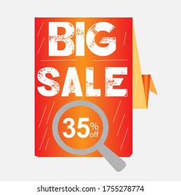 Sale of special offers. Discount with the price. An ad with a Black tag for an advertising campaign at retail on the day of purchase. vector illustration