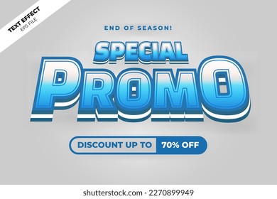 Sale special promo text effect, easy custom, modern style header or title promotion product or services, special offer discount sale, simple and clean background.