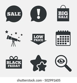 Sale speech bubble icon. Black friday symbol.