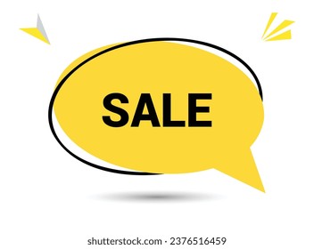 Sale speech bubble text. Hi There on bright color for Sticker, Banner and Poster. vector illustration.