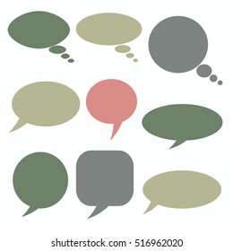 Sale speech bubbles. . Talk balloon. Set of vector illustration icons.  