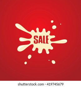 sale splash label design