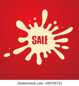 sale splash label design