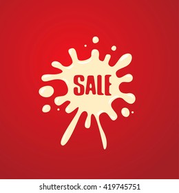 sale splash label design