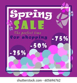 Sale. Spring Sale Card.