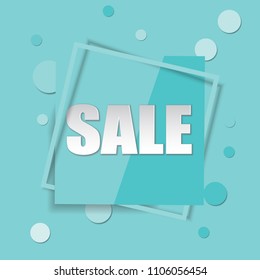 Sale square banner. Black Friday design template. Summer sale sticker. Vector illustration.