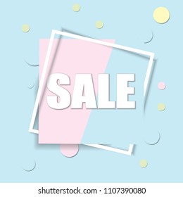 Sale square banner. Black Friday design template. Summer sale sticker. Vector illustration.