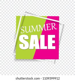 Sale square banner. Black Friday design template. Summer sale sticker. Vector illustration.