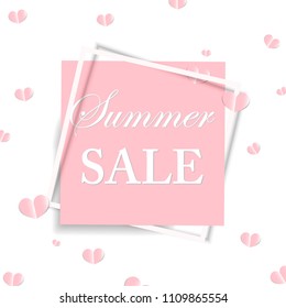 Sale square banner. Black Friday design template. Summer sale sticker. Vector illustration.