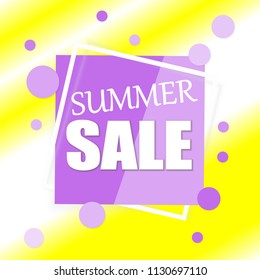 Sale square banner. Black Friday design template. Summer sale sticker. Vector illustration.